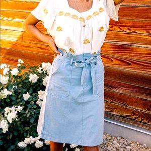 Bohme Milena Tie-Waist MIDI Skirt